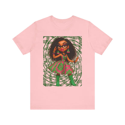 Stylish Short Sleeve Tee with Whimsical Design, Fashion T-Shirt, Casual Wear, Gift for Friends, Birthday Celebration