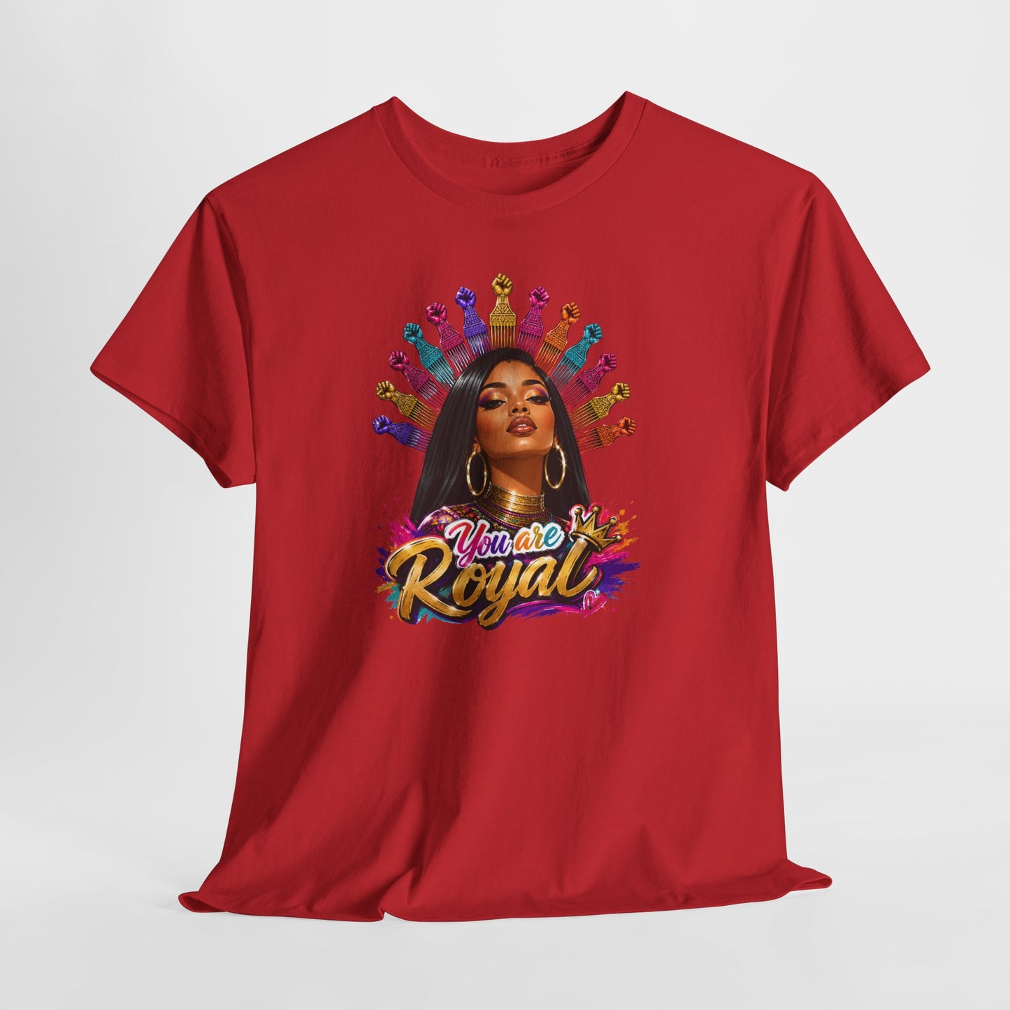 You Are Royal Graphic Tee — Empowering Black Queen Portrait T‑Shirt