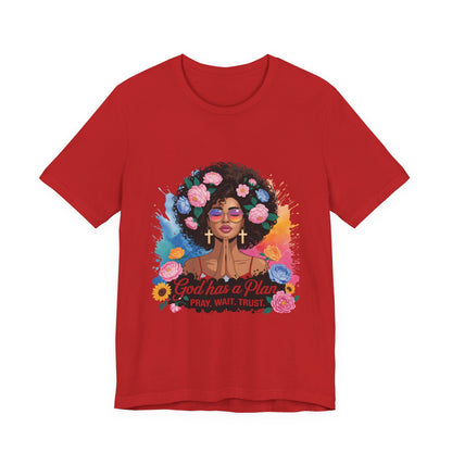 Inspirational Floral Prayer Tee | God has a Plan Shirt, Motivational T-Shirt, Faith-Based Apparel, Gift for Her, Christian Sweatshirt