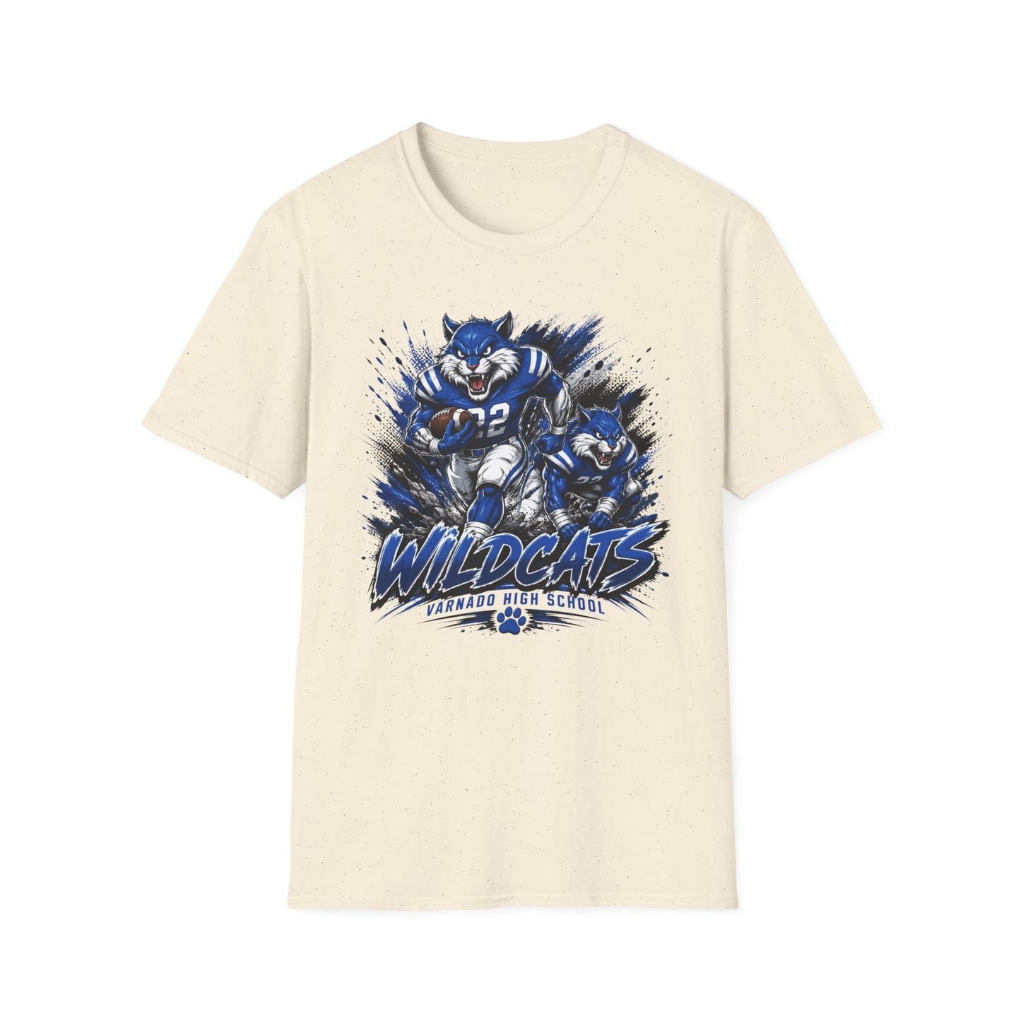 Varnado High School Wildcats Football Mascot T-Shirt