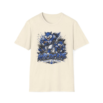Varnado High School Wildcats Football Mascot T-Shirt
