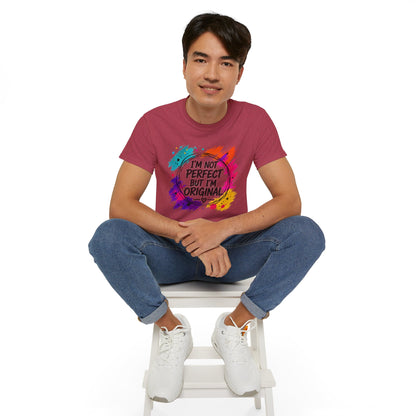 I'm Not Perfect But I'm Original Tee — Colorful Inspirational Cotton T-Shirt