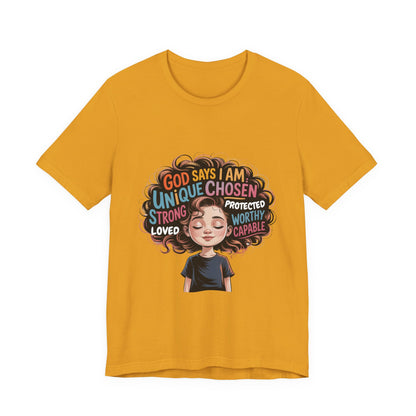 Empowering Message Tee, Unisex Jersey T-Shirt, Inspirational Clothing, Gifts for Teens, Self-Love Apparel, Motivational Wear