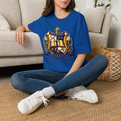 Gamma Rho Crest T-Shirt — Founded Shield Sorority Tee