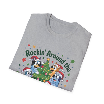 Rockin' Around the Christmas Tree T-Shirt, Holiday Tee, Christmas Gift, Family Matching Outfit, Seasonal Wear, Festive Apparel