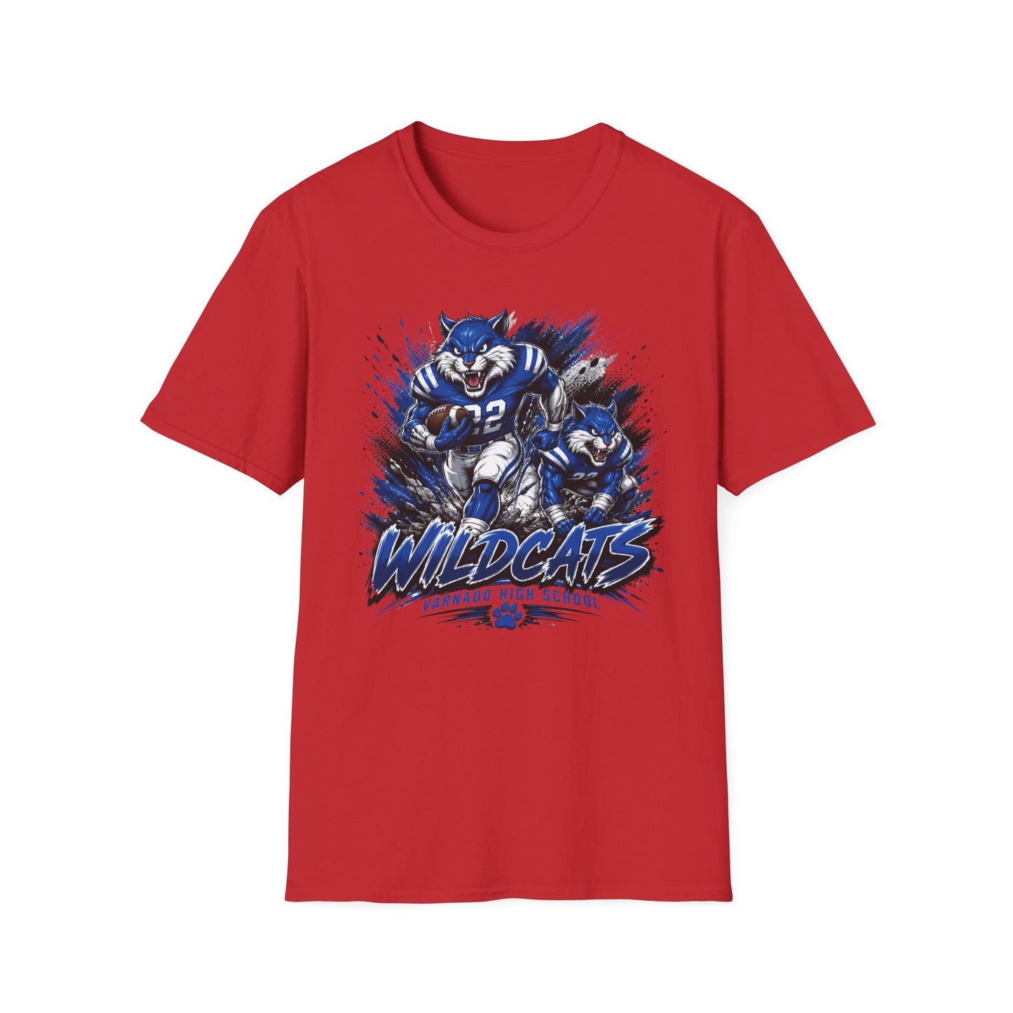 Varnado High School Wildcats Football Mascot T-Shirt