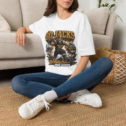 Go Jacks Football T-Shirt — Bogalusa High School Lumberjacks Fan Tee