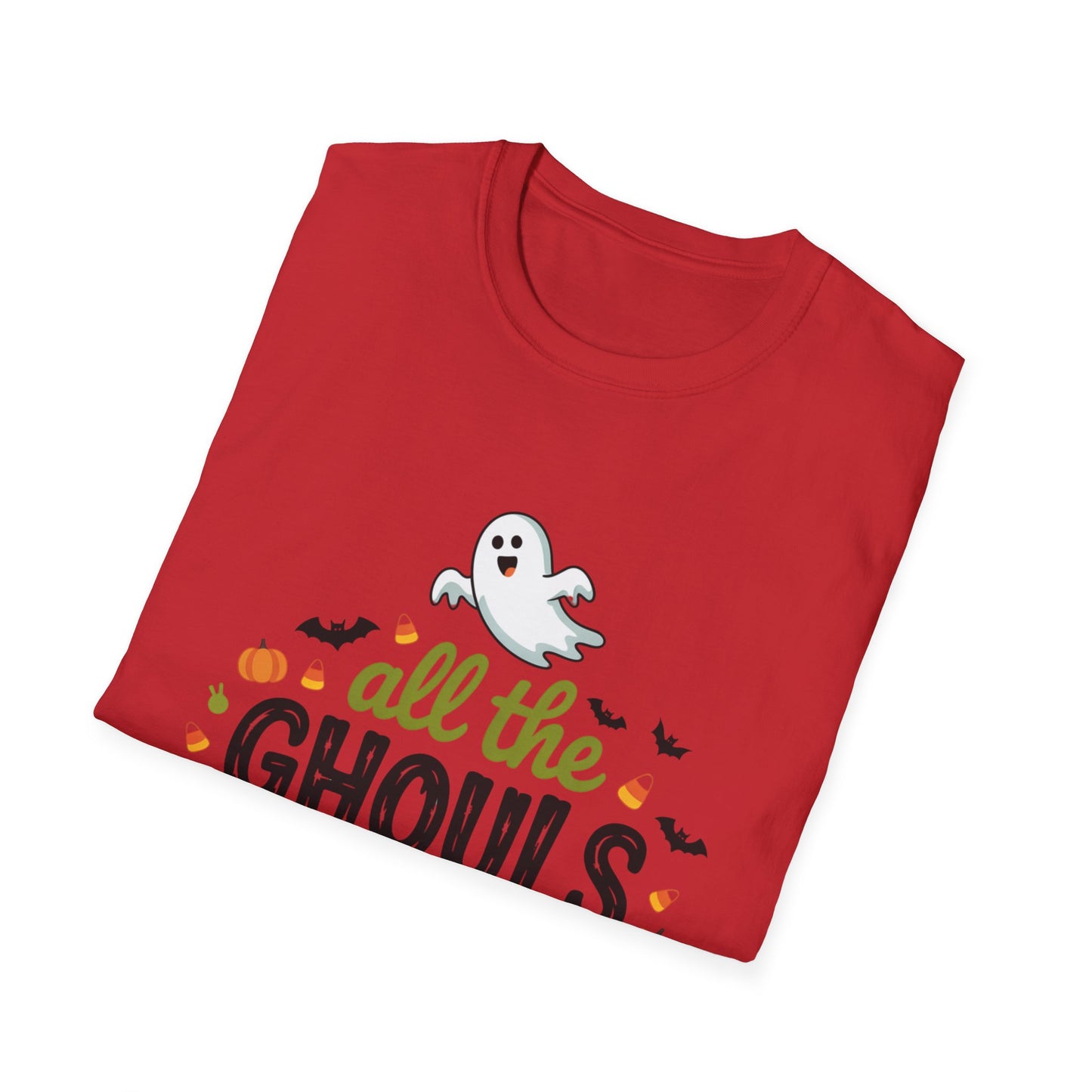 Halloween Ghost T-Shirt - All the Ghouls Love Me, Spooky Season Apparel, Unisex Tees, Halloween Costume, Ghost Lovers Clothing