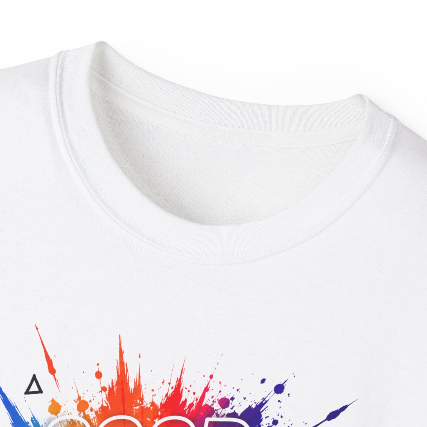 Good Energy Only T-Shirt — Colorful Splash Graphic Tee