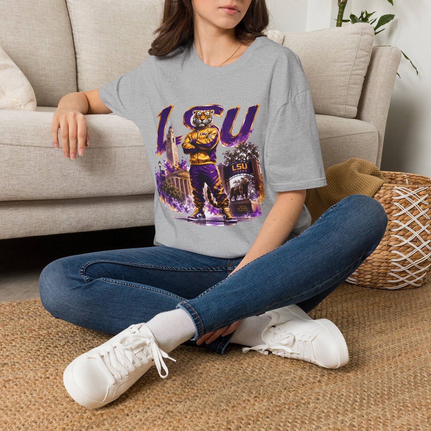 LSU Tiger Mascot T-Shirt – College Football Game Day Tee