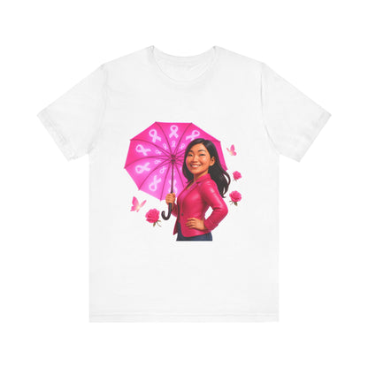 Breast Cancer Awareness Tee, Support Pink Ribbon, Gift for Fighters, Motivational Shirt, October Awareness Month