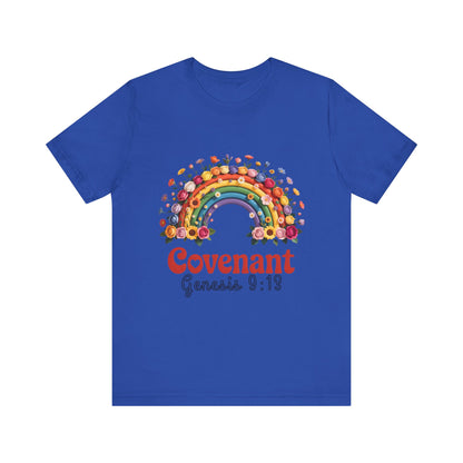 Rainbow Covenant Tee, Unisex T-Shirt, Inspirational Shirt, Gift for Faith, Bible Verse Tee, Pride Apparel