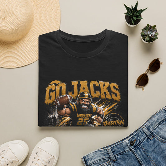 Go Jacks Football T-Shirt — Bogalusa High School Lumberjacks Fan Tee