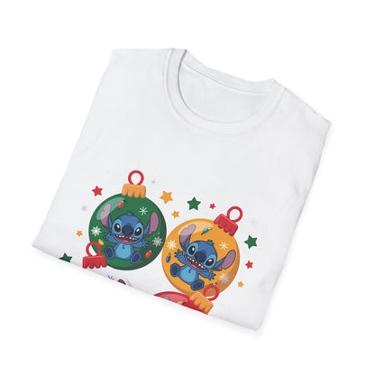 Stitch Holiday Unisex T-Shirt - Cute Stitch Tee, Layered Christmas Shirt, Holiday Gift, Disney Inspired Apparel, Fun Casual Wear