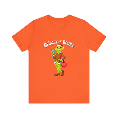 Grinch-Inspired Unisex Jersey Tee, Holiday T-Shirt, Christmas Gift, Fun Graphic Tee, Festive Apparel, Grinch Lover Merch