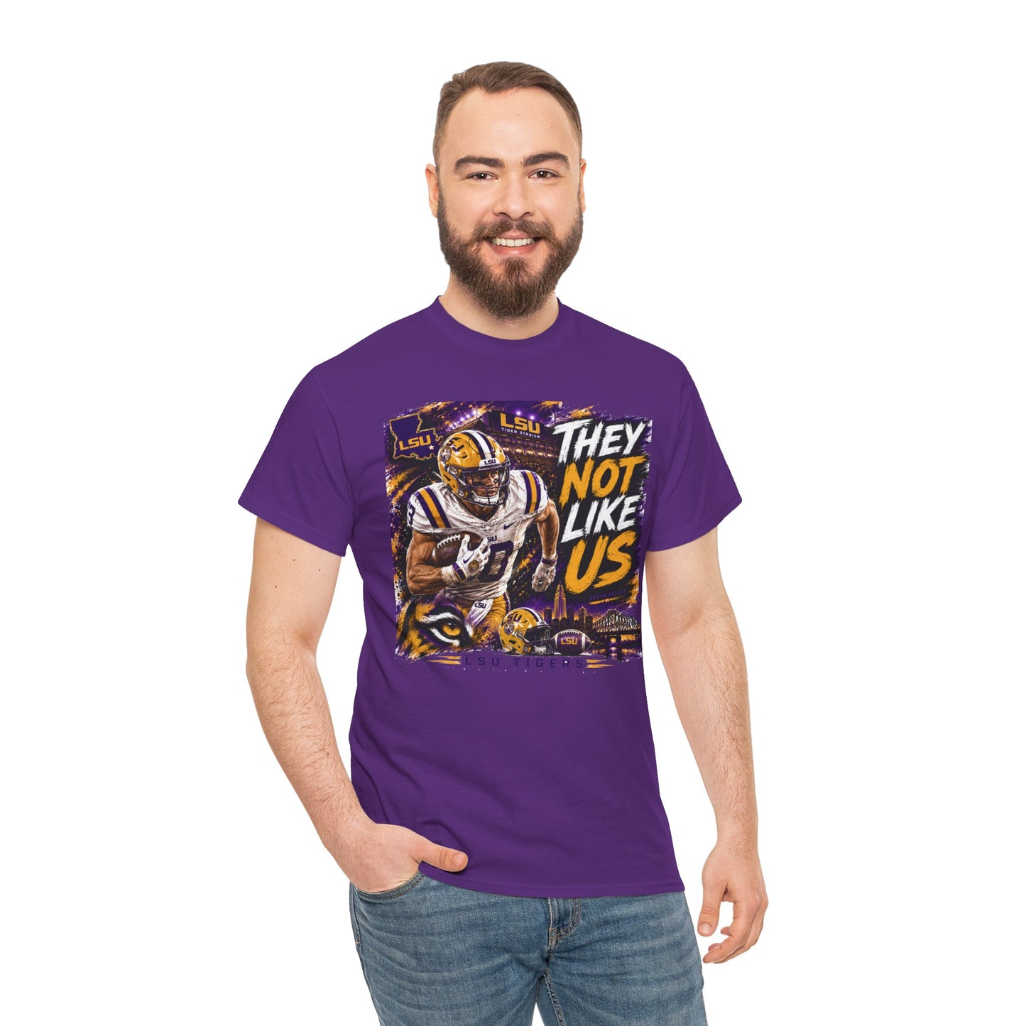 LSU Tigers "They Not Like Us" Football T-Shirt