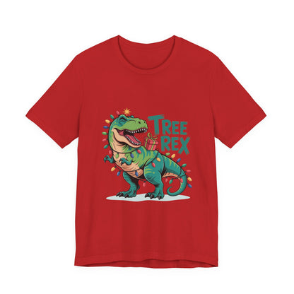 Dino Christmas Tee, Tree Rex Unisex Shirt, Fun Holiday Gift, Cute Dinosaur Apparel, Family Christmas Shirt, Festive Tee