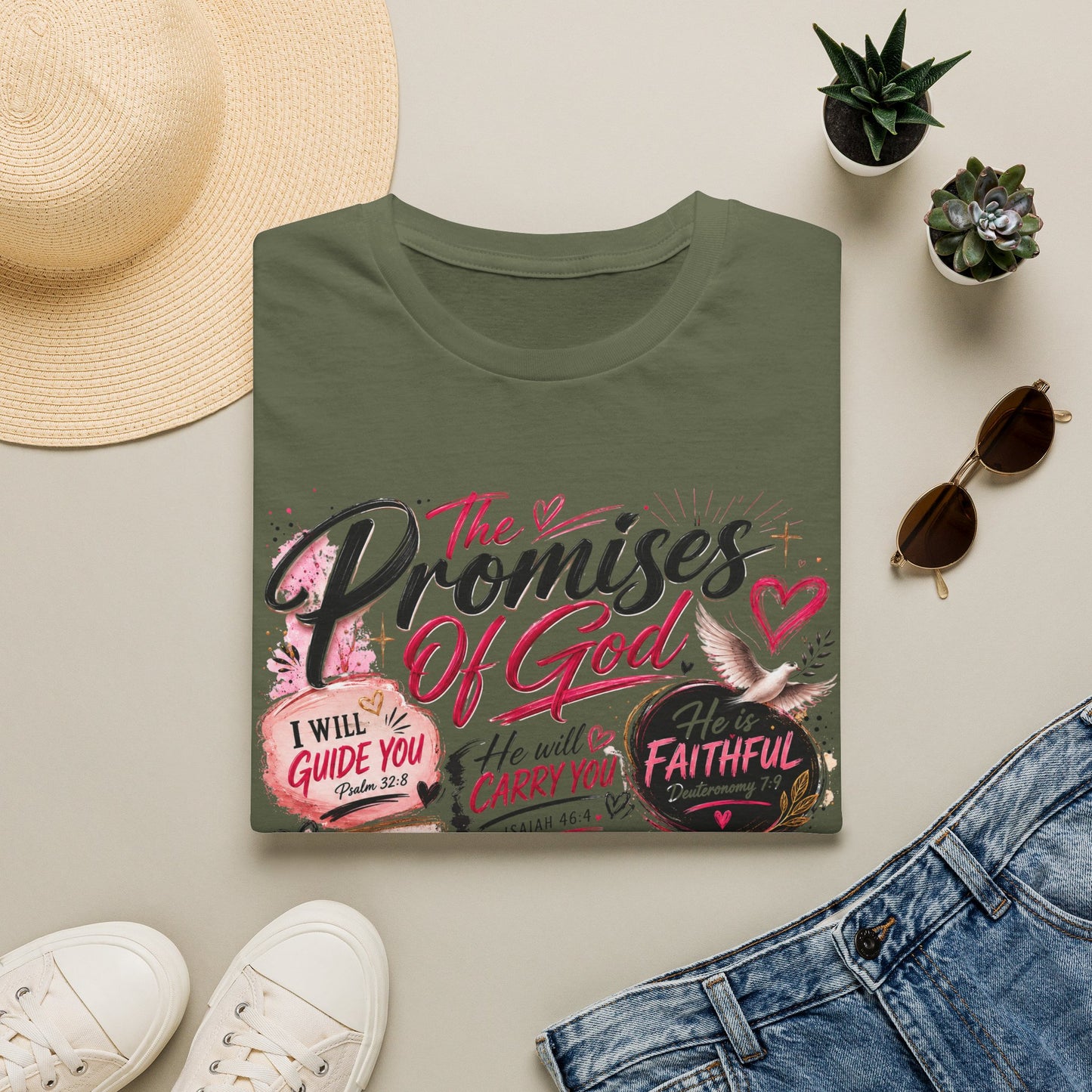 T-Shirt — "The Promises of God" Christian Faith Graphic Tee