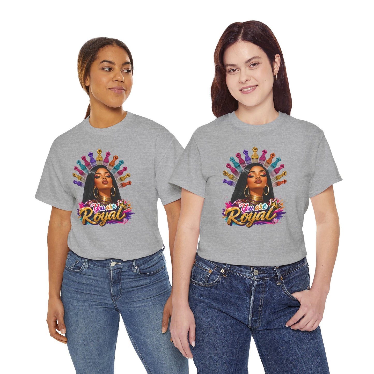 You Are Royal Graphic Tee — Empowering Black Queen Portrait T‑Shirt