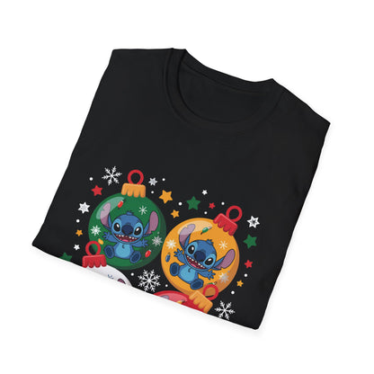 Stitch Holiday Unisex T-Shirt - Cute Stitch Tee, Layered Christmas Shirt, Holiday Gift, Disney Inspired Apparel, Fun Casual Wear