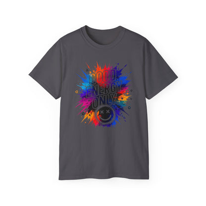 Good Energy Only T-Shirt — Colorful Splash Graphic Tee