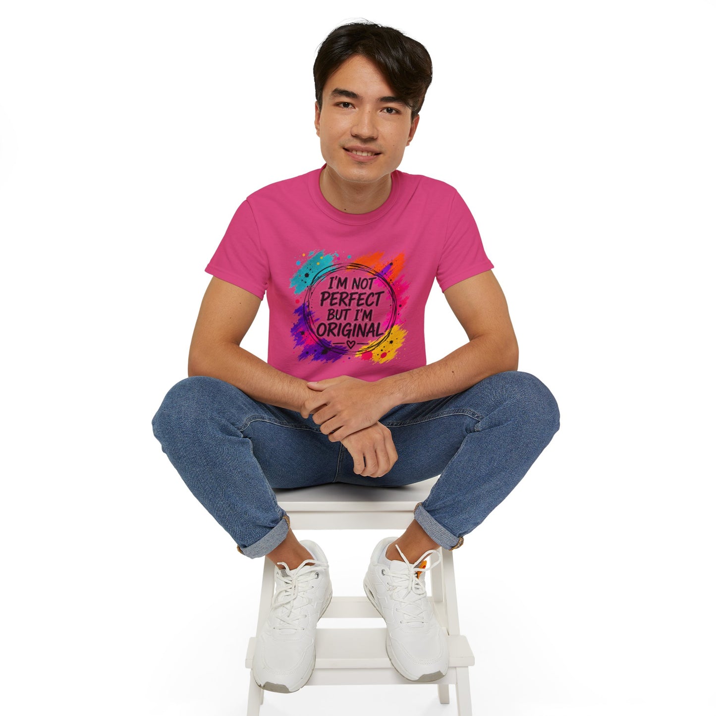 I'm Not Perfect But I'm Original Tee — Colorful Inspirational Cotton T-Shirt