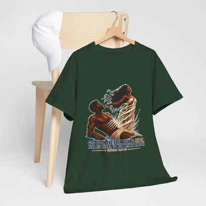 Christian Faith T-Shirt – 'God Took Eve From Adam's Side' Biblical Couple Tee