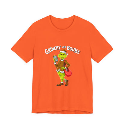 Grinch-Inspired Unisex Jersey Tee, Holiday T-Shirt, Christmas Gift, Fun Graphic Tee, Festive Apparel, Grinch Lover Merch
