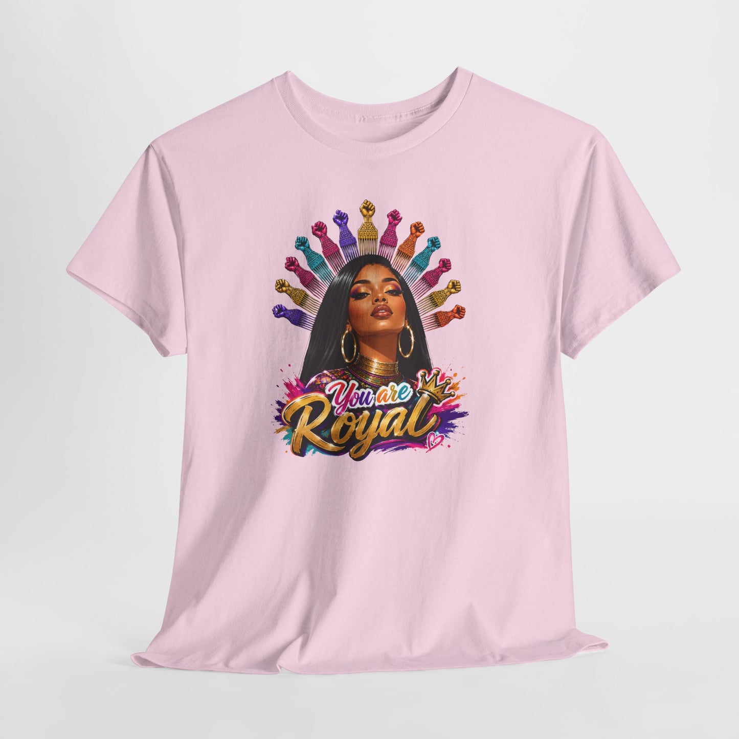 You Are Royal Graphic Tee — Empowering Black Queen Portrait T‑Shirt
