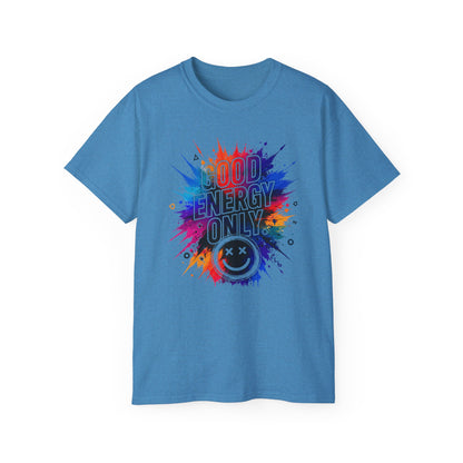 Good Energy Only T-Shirt — Colorful Splash Graphic Tee