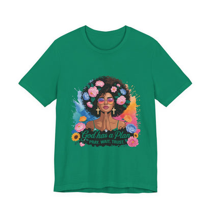 Inspirational Floral Prayer Tee | God has a Plan Shirt, Motivational T-Shirt, Faith-Based Apparel, Gift for Her, Christian Sweatshirt