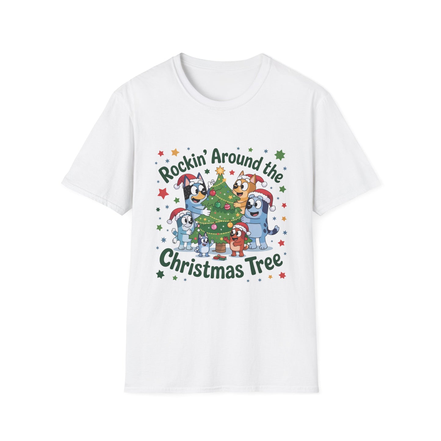 Rockin' Around the Christmas Tree T-Shirt, Holiday Tee, Christmas Gift, Family Matching Outfit, Seasonal Wear, Festive Apparel