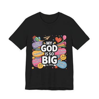 Colorful Faith-Inspired Unisex Tee, Inspirational T-Shirt for Church, Religious Gift, Everyday Wear, Fun Graphic Tee, Christian Apparel
