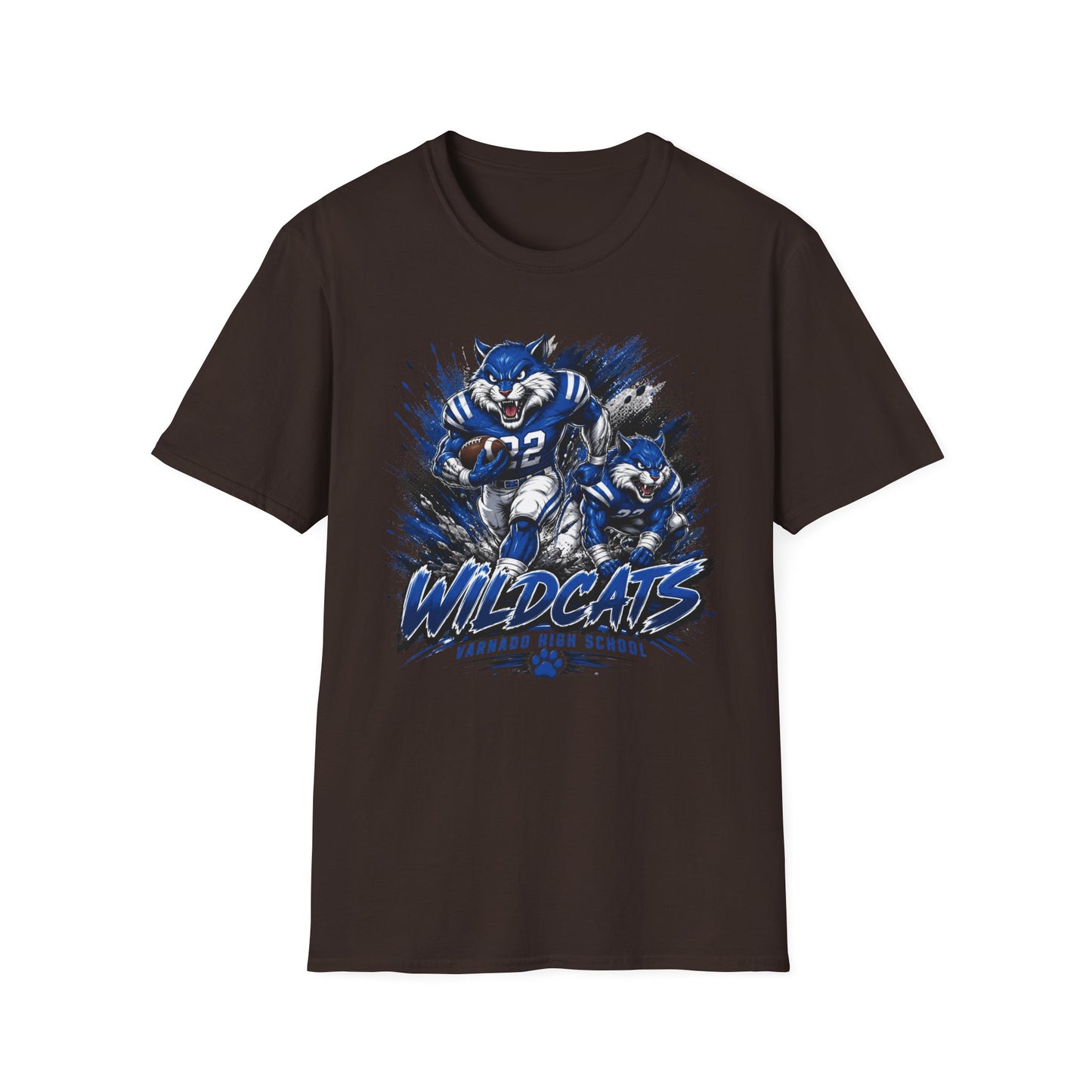 Varnado High School Wildcats Football Mascot T-Shirt
