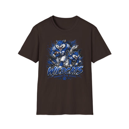 Varnado High School Wildcats Football Mascot T-Shirt