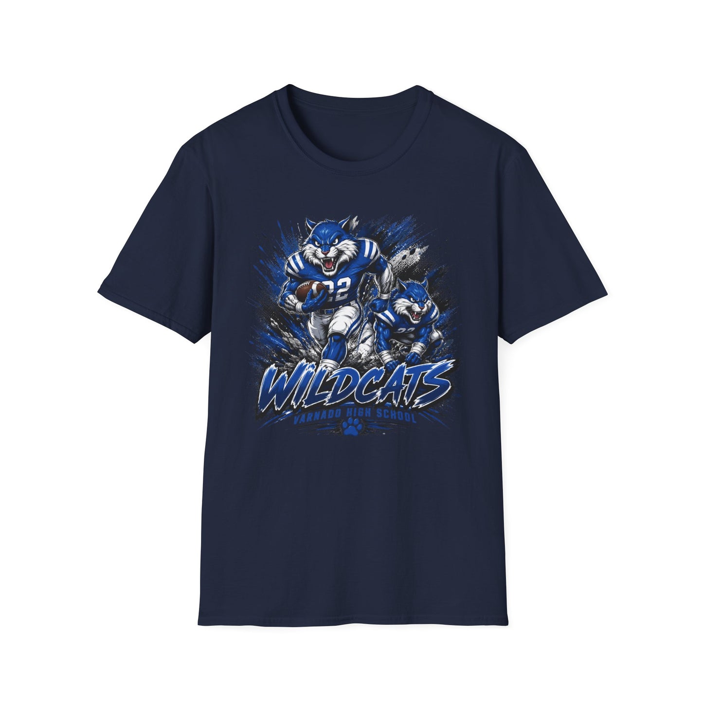 Varnado High School Wildcats Football Mascot T-Shirt