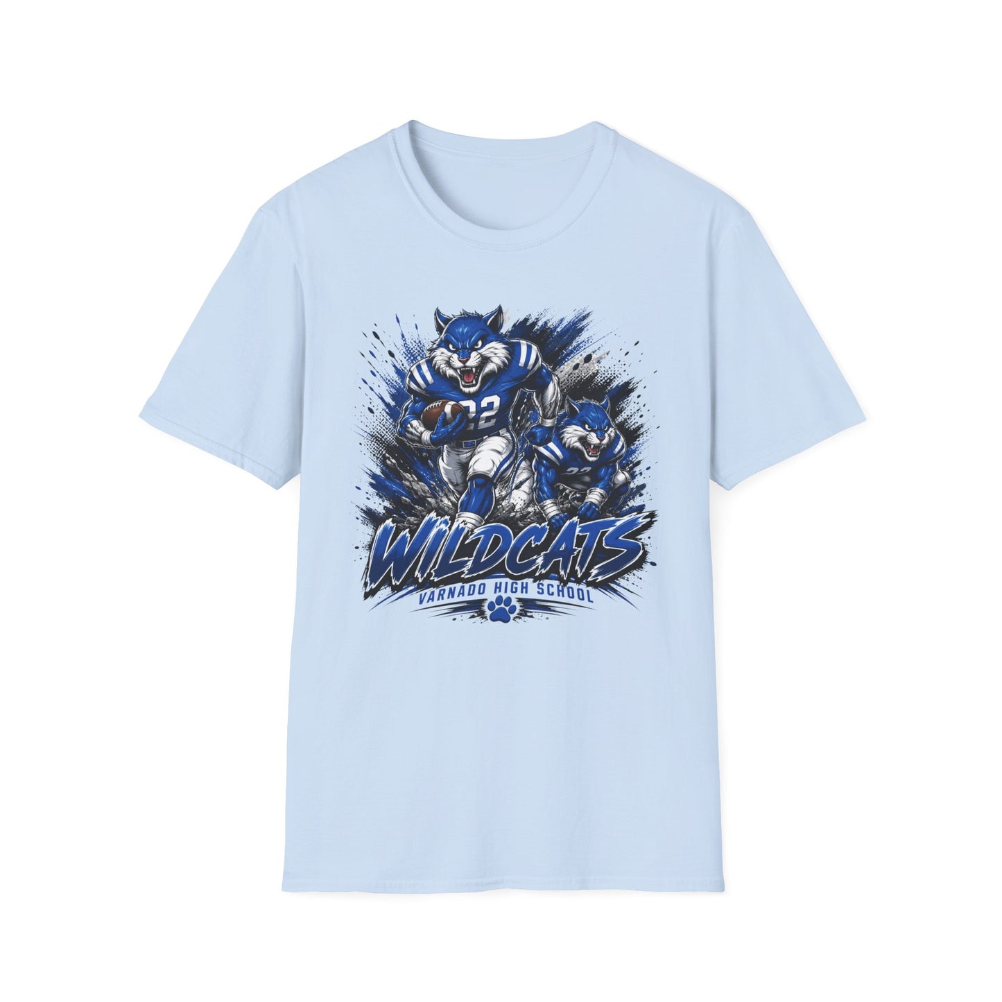 Varnado High School Wildcats Football Mascot T-Shirt
