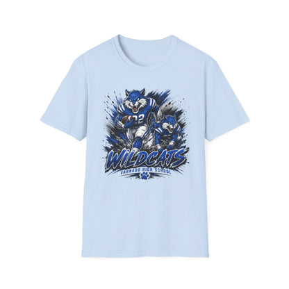 Varnado High School Wildcats Football Mascot T-Shirt